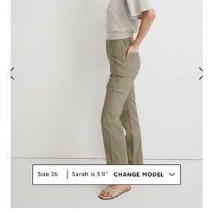 Madewell garment dyed straight cargo pants